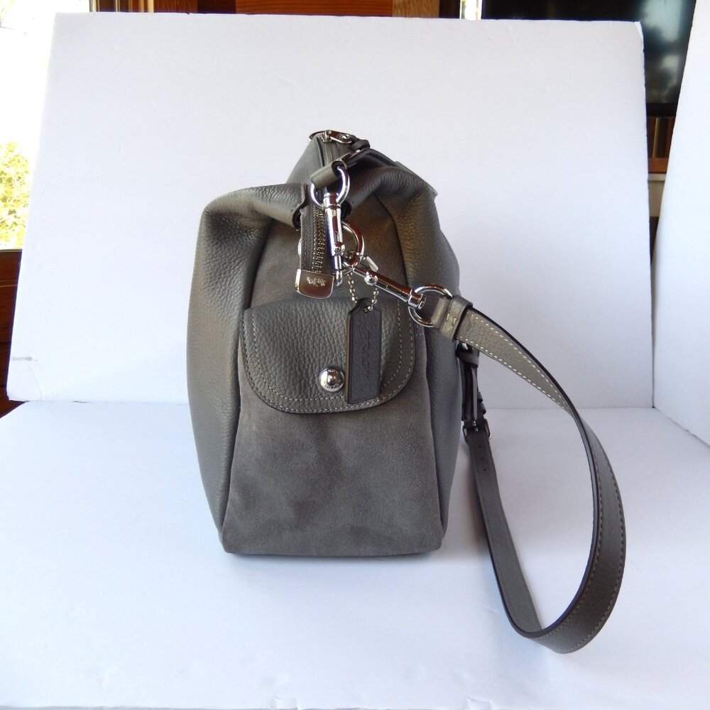 Coach Grey Leather Penny Shoulder Bag - Picture 13 of 16